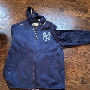 Mitchell & Ness Navy New York Yankees lightweight jacket with Logo
